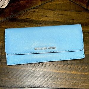 Michael Kors, deep sky, blue wallet